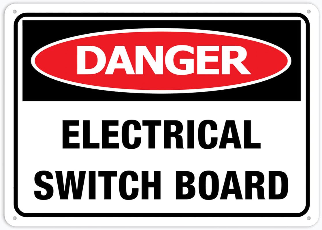 Electrical Switchboard Danger Aluminum Metal Sign 8x12 inch Rust-Free Easy To Read Sturdy For Home/Farm/Yard Use