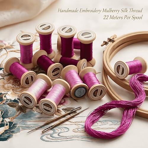 Image of Natural 100% Mulberry Handmade Embroidery Silk Thread Silk Floss (38)