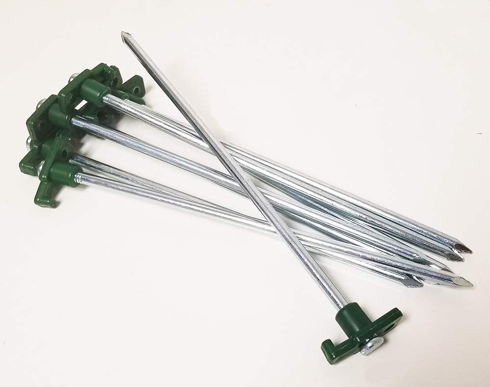 Voyager Tools Groundhog Tent Stakes (8 Pack) Heavy Duty Camping and Gardening Pegs (8 Pack)