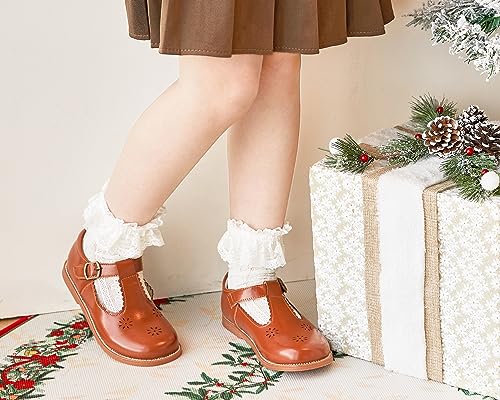 Image of PHIRAMIN Toddler Girl Mary Jane Dress Shoes-Little Girl School Uniform Shoes for Wedding Party