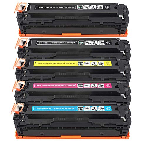 Office Ink Toner 5 piezas Reemplazo para HP 125a CB540A CB541A CB542A CB543A Cartouche de toner compatible para HP CP1210 CP1215 CP1215N CP1217 CP1510 CP1514 CP1514N CP1515N CP1518 CP1518NI CM1312