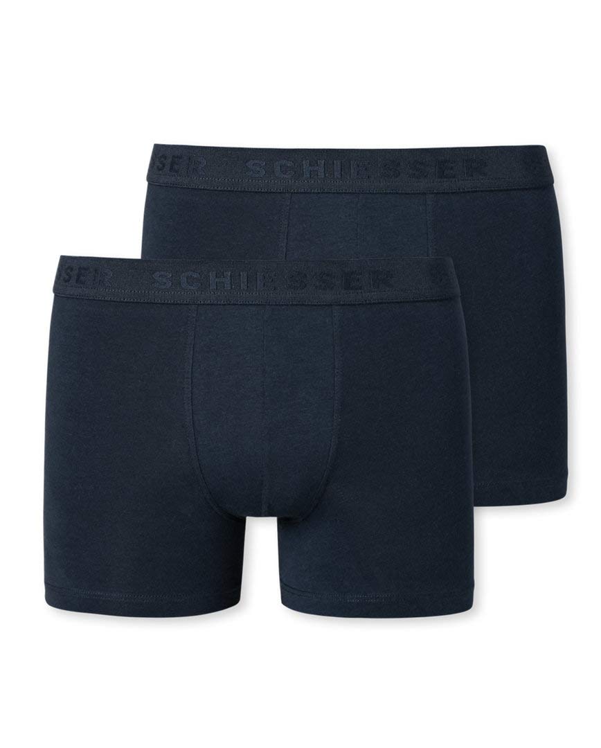 Schiesser 173534 - Confezione da 6 pantaloni 95/5, blu notte, 176 cm