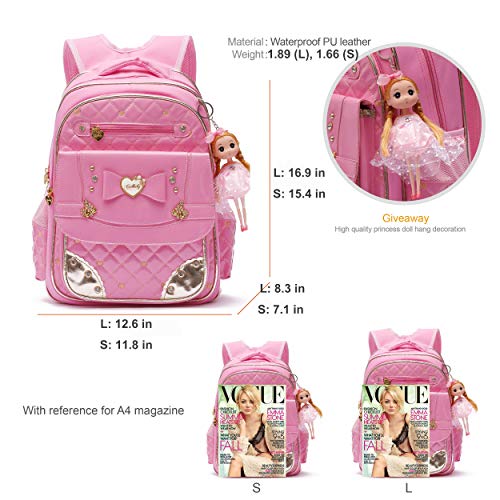 image for AO ALI VICTORY Backpack for Girls, Waterproof Kids Backpacks School Ba