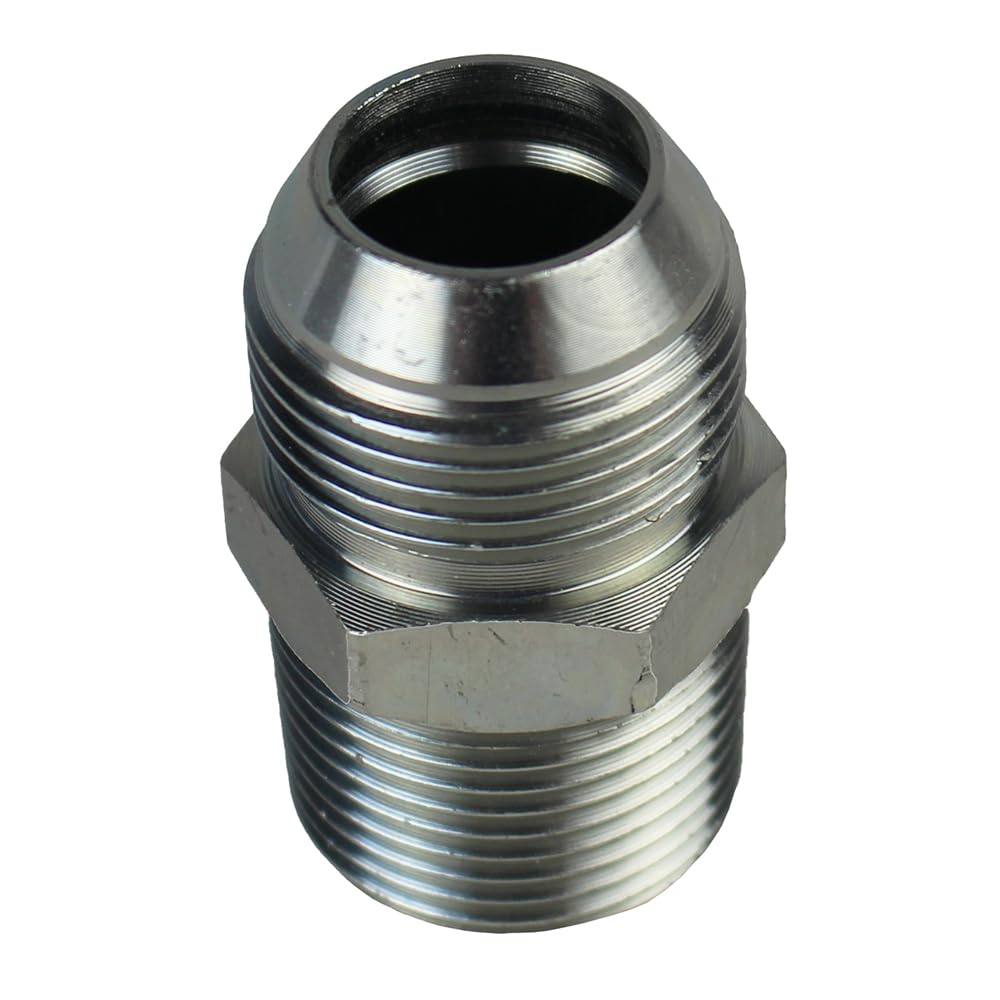 2x -12 AN Male Flare To 3/4" NPT Straight Adapters | Black Anodized Aluminum | Ipartgo - View #2