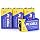PKCELL 9V Batteries, 4 Pack 9 Volt Batteries Carbon Zinc, 9V Battery for Smoke Detector, Alarms, 6F22 Square Battery