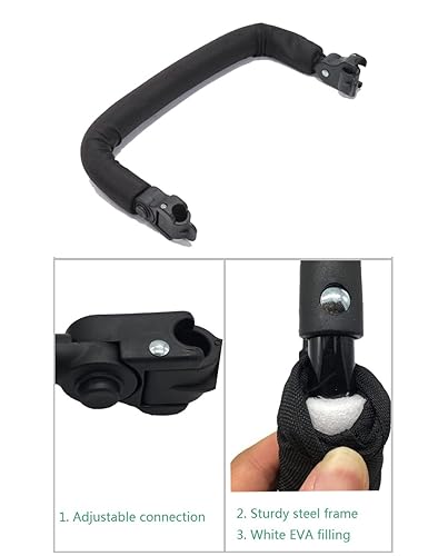 Vista 6 de AICTIMO Accesorios para cochecito, barras de parachoques compatibles con gb Pockit Air, Pockit+ carriolas todo terreno, reposabrazos ajustable