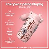 ION8 Izolowana Stalowa Butelka na Wodę dla Dzieci, 320 ml/11 oz, Szczelna, Łatwa do Otwarcia, Bezpieczny Zamek, Można Myć w Zmywarce, Uchwyt do Przenoszenia, Higieniczne Pokrycie, Koale