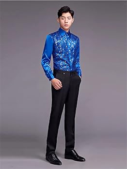 blue sparkly shirt dress KC Sequin Shirt Dress – Maxi Laine's Boutique main image 0