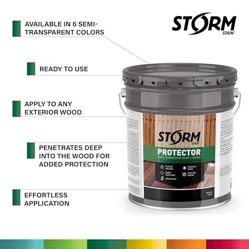 Storm System Protector - Sienna, 5 Gallon, Protects Outdoor Wood from Water & UV Rays, Siding, Fence & Deck Stain and Sealer, Outdoor Wood Stain and Sealer - Thumbnail 7