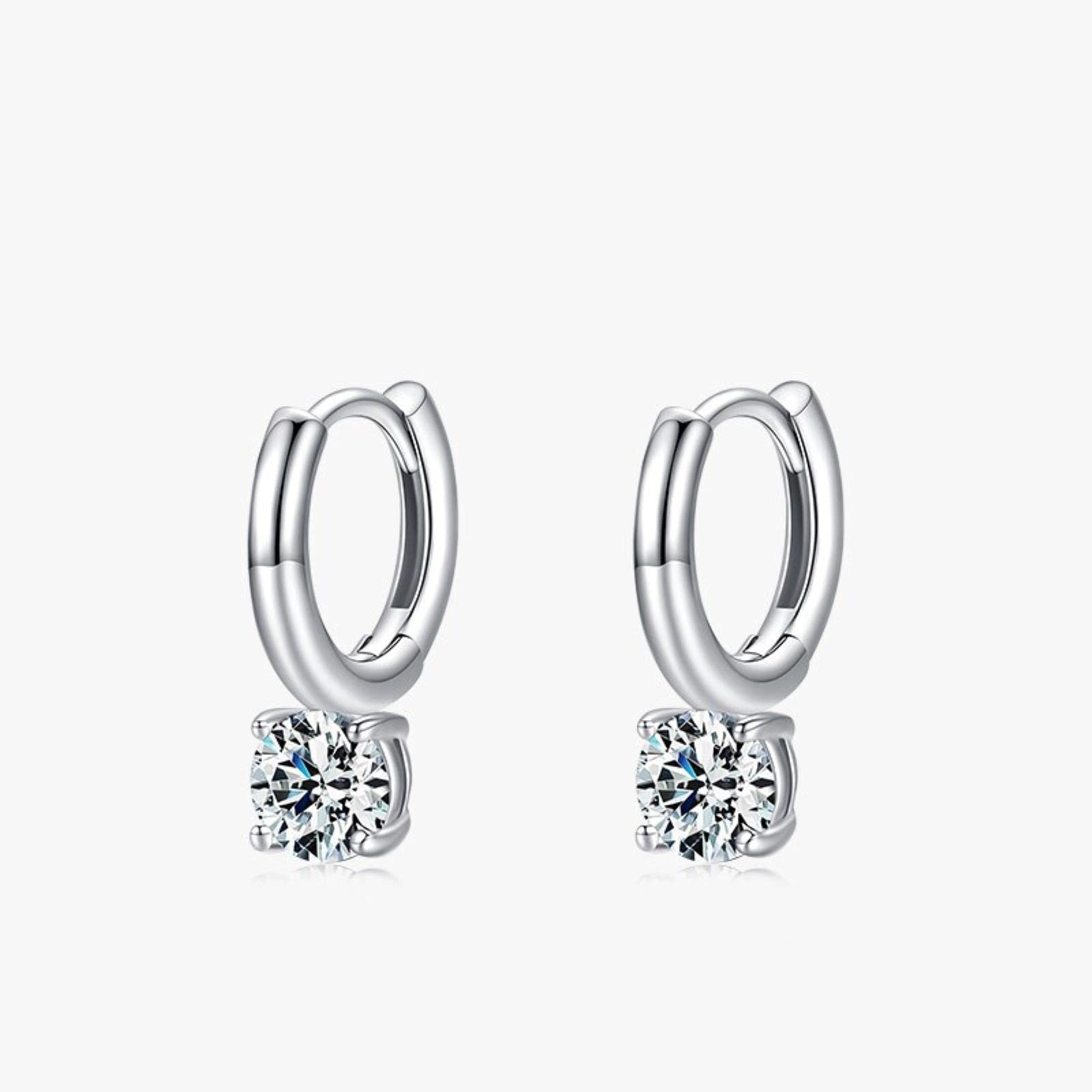 JFGCTYHXY Earrings, 925 Sterling Silver Sparkling Zirconia Hoop s For Women Original Fine Jewelry Engagement Gifts