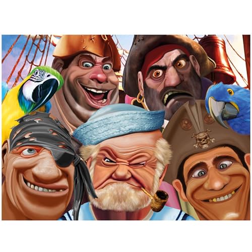 Image of 3D LiveLife Lenticular Pictures - Pirate Pose from Deluxebase. A3 Unframed Deep 3D Effect Novelty Wall Art for Living Room, Bedroom or Kitchen. Unique Pirate Print Poster for Home Decor.