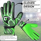 GLOVIX Kids Goalkeeper Gloves–Youth & Junior Football Goalie Gloves with Strong Grip,Breathable Mesh & Durable Palm–Boys Soccer Glove for Training (GREEN, Size 4 suitable for 6 to 9 Years old) - Image 6