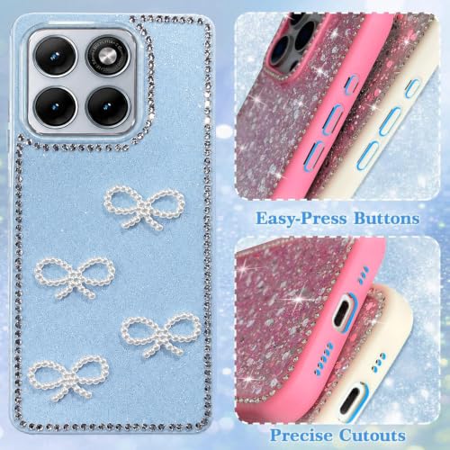 Image of DIZORO for Motorola Moto Edge 70 Fusion 5G Back Cover,Cute Bow Tie Aesthetic Phone Case,Trendy Slim Hard IMD Shockproof Protective Bumper Designer Phone Back Cover for Women Girls Siera