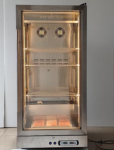Kolice Commercial Dry Aging Beef Showcase Fridge, Steak Aging Machine, Beef Display Showcase Freezer-268L, 4 Tiers, Smart Temperature and Humidity Controller