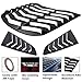 Rear & Side Window Louvers for Ford Mustang 2015-2023 ABS Windshield Sun Shade Vent Cover in GT Lambo Style, Matte Black