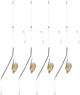 Cage à appâts de pêche Portable, 4 PCS Léger Portable Leurre de pêche Appât Piège Panier Feeder Fish Tackle Accessoires