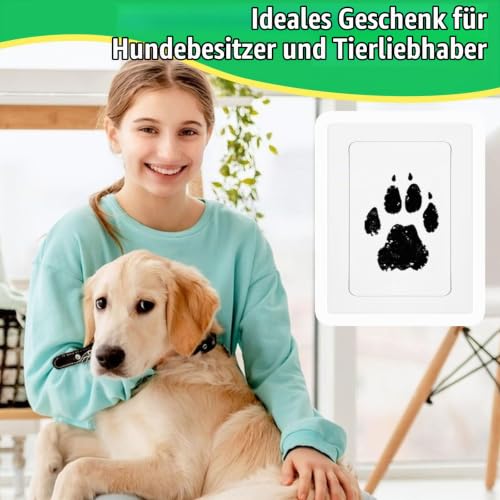 Simsky 4er-Pack Pfotenabdruck Set für Hunde & Katzen | Fußabdruck & Handabdruck Set für Babys | Inkl, Clean-Touch Stempelkissen, Hautfreundlich & Sicher für Baby, Haustiere, Vögel | Ideal zum Basteln