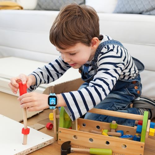 BESINPO Designed for AT&T amiGo Jr Watch Band,Sport Soft Silicone Wristband Waterproof Breathable Replacement Strap for amiGo Jr Watch for Boys Girls-Blue4