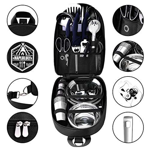 Camping Essentials Camping Accessories Gear Must Haves Camper Tent Camping Kitchen Rv Cooking Set Camping Cooking Utensils Set Supplies Gadgets Outdoor Stove Portable Picnic Gifts BBQ Stuff - Thumbnail 3