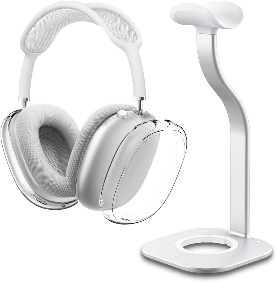 Spigen S380 Airpods Max Stand and Ultra Hybrid Case Designed for Airpods Max Case Bundle