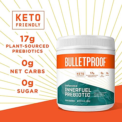 Bulletproof Brain Octane Premium C8 Mct Oil From Non-Gmo Coconuts, 14G Mcts, 16 Fl Oz, Innerfuel Prebiotic Fiber Powder, Unflavored, 13.4 Oz #TOP6