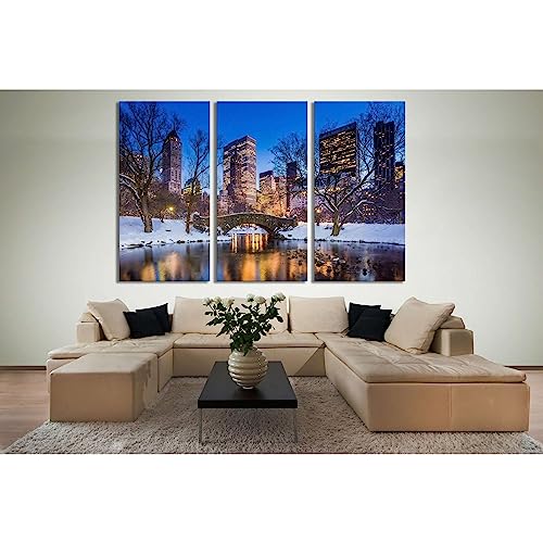 Tableau New York Central Park 180x120 cm grand format pour salon chic