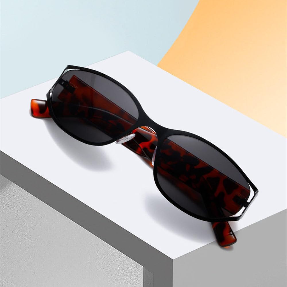 Retro owalne okulary przeciwsłoneczne damskie modne gradientowe odcienie UV400 męskie żółte okulary przeciwsłoneczne