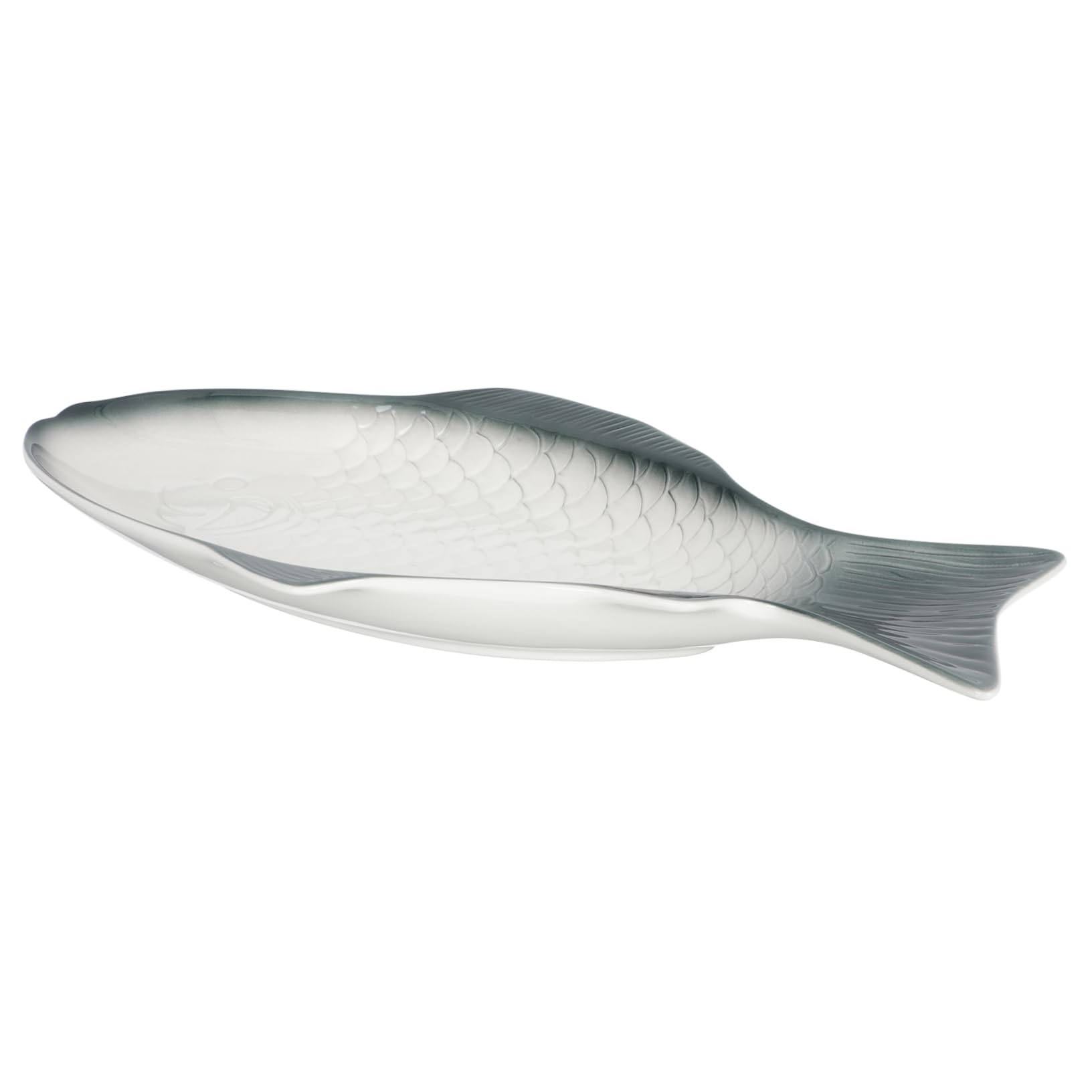 Mikinona Piatto a Forma di Pesce in Ceramica per Pesce e Frutti di Mare | Vassoio per Cottura al Vapore, per Antipasti e Portata da Tavola, Oggetto Regalo per Inaugurazione