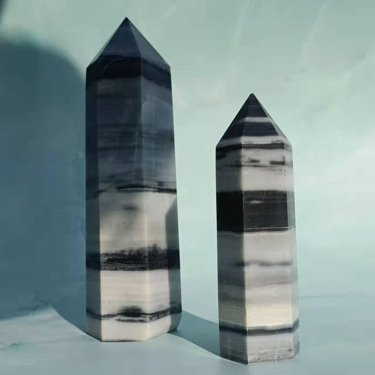 Natürlicher Stein-Tai-Chi-Stein-Turm, Kristall, dekorative Bar, Familie, Wohnzimmer, Büro, Zubehör, NaturalReiki-Dekoration, Raumdekoration ERTEYIN (Size : 450-500g)