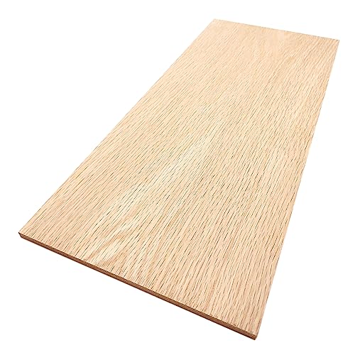 The Hardwood Edge Red Oak Planks - 2-Pack Unfinished Oak Craft Wood - 1/4’’ (6mm) 100% Pure Hardwood - Laser Engraving Blanks - Red Oak Wood Planks for Crafts and Gifts