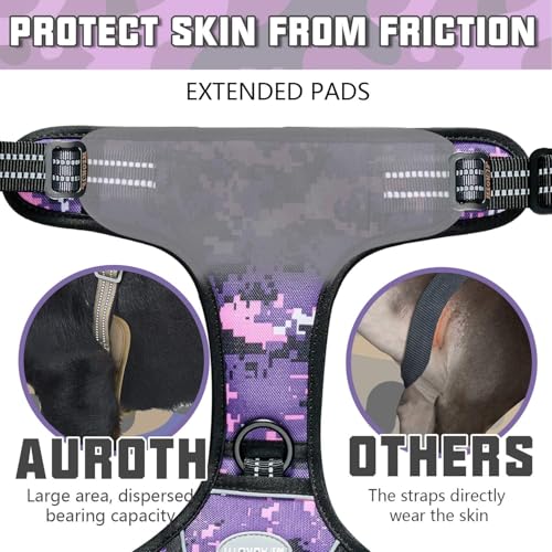 Image of AUROTH Tactical Dog Harness for Large Dogs, Heavy Duty No Pull Pet Vest