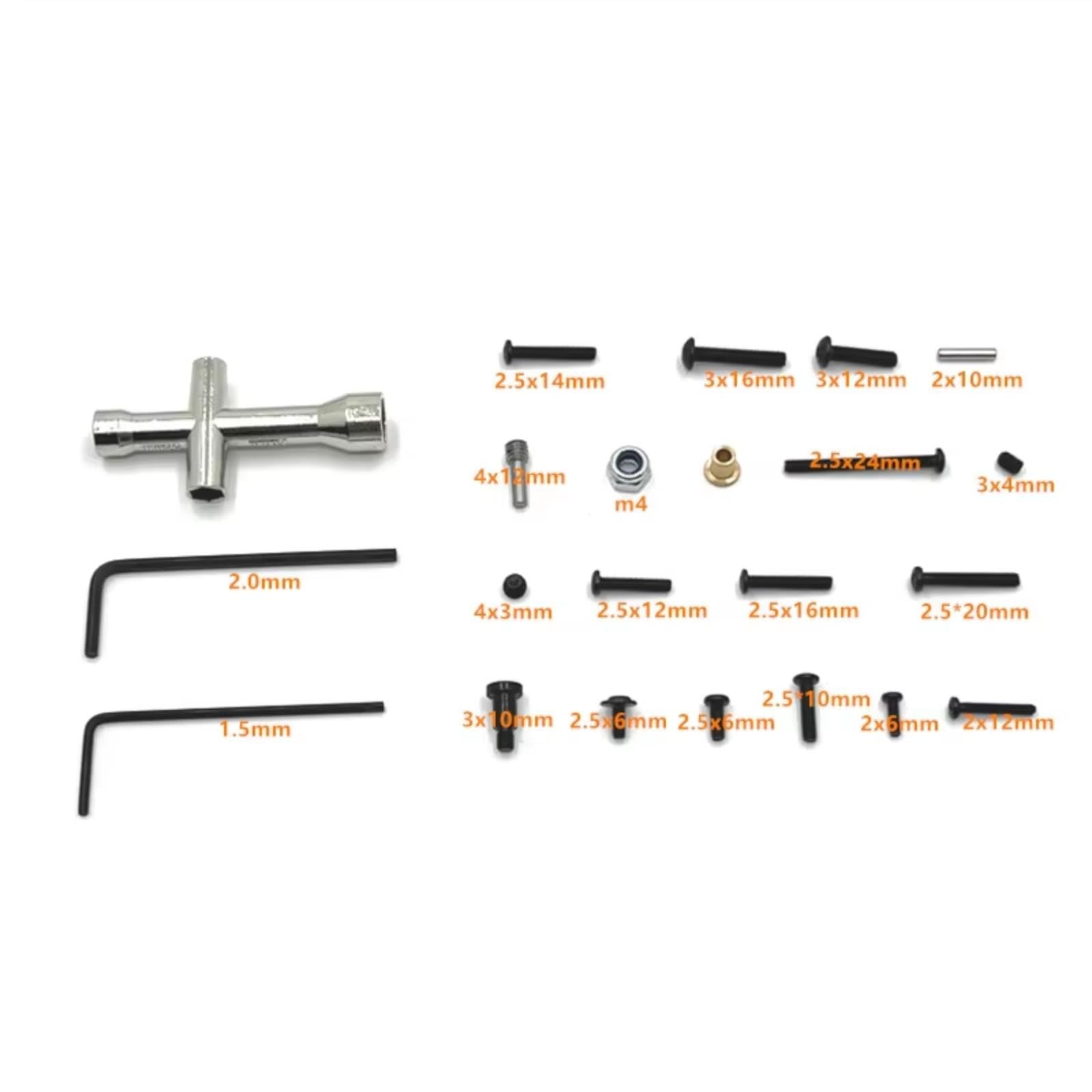 Kit Sujeción Tornillos Metálicos para MN para MN128 MN86 MN86S G500 1/12