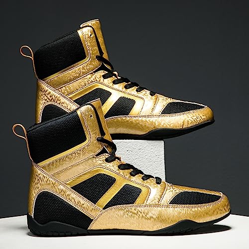 Men's Boxing Shoes for Training Competitions Breathable Women's Wrestling Shoes Non-Slip Indoor Fitness Shoes Lightweight Deep Squatting Shoes Hard Pulling Fighting Training Boot3