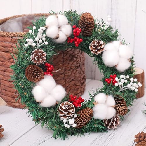 Image of Natural Pinecone Ornaments, Pine Cones Bulk Natural Pinecones Assortment for Fall Winter Christmas Bowl Fillers (White Dotted 15pcs)