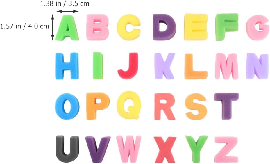 26Pcs Alphabet Sponge Stamps Set for Kids Washable Letter Stamps for Painting DIY Crafts Early Education Art Supplies Creative Learning Activities