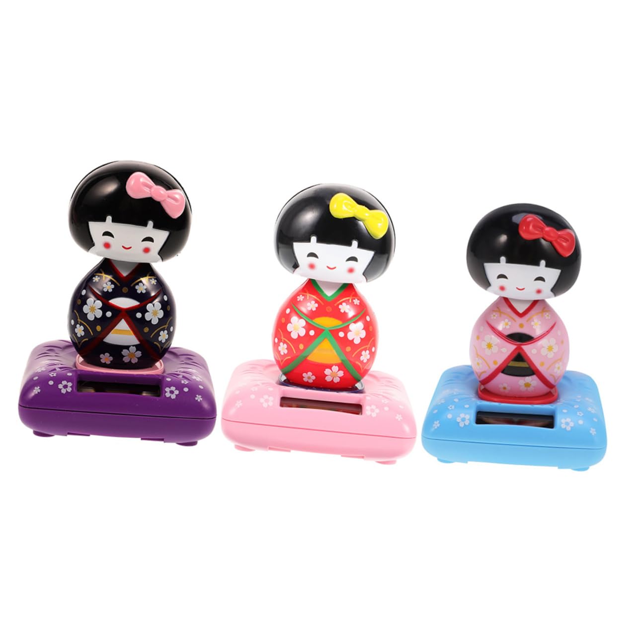 Décoration intérieure voiture poupées japonaises tête qui bouge chic