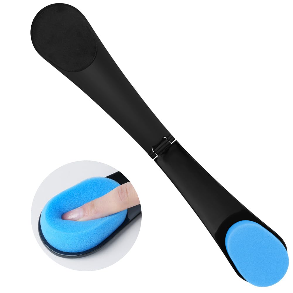 LOPHE Back Applicator, Spazzola per la Schiena per Crema Abbronzante con Doppia Testa, Applicatore Crema Schiena da Abbronzante Corpo, Create Abbronzante Naturale(Blu)