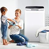 GOPLUS Waschmaschine Vollautomat 4,5 KG, Waschvollautomat mit Schleuder, 10 Programme, LED Dispaly, inkl. Ablaufpumpe, Toplader Waschmaschine ideal für Apartments und Wohnmobile, 50 x 50 x 85 cm
