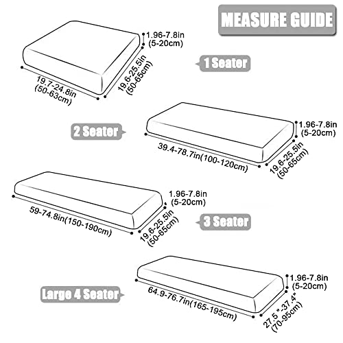 Lygooh Leather Couch Cushion Covers Waterproof Dog Sofa Seat Covers Furniture Protector For 4 Seater Stretch Sectional Couch Cover Replacement 1 Piece (X-Large, Black) #TOP2