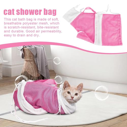 Bolsa de banho para gatos, bolsa de banho para cuidar de animais de estimação, Bolsa macia anti-arra