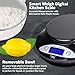 Smart Weigh Digital Kitchen Scale with Removable Bowl – 11lb/5kg Capacity, 0.1oz/1g Precision – High Accuracy Food Scale for Baking, Cooking & Meal Prep (Black)