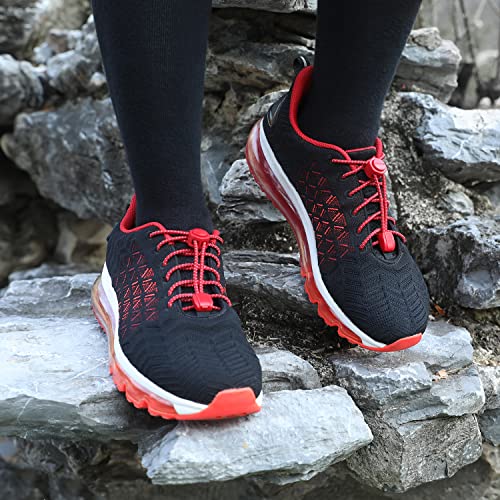 Image of HOMAR Elastic No Tie Shoe Laces Stretch Tieless Shoe Laces for Sneakers No Tie Shoelaces Elastic Laces for Adults and Kids, Red, One Size