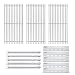 Hisencn Repair kit Replacement for Ducane 30400042,30400043,30558501 Gas Stainless Steel Grill Burner Tupe,Heat Plates Tent Sheild,Cooking Grid Grates