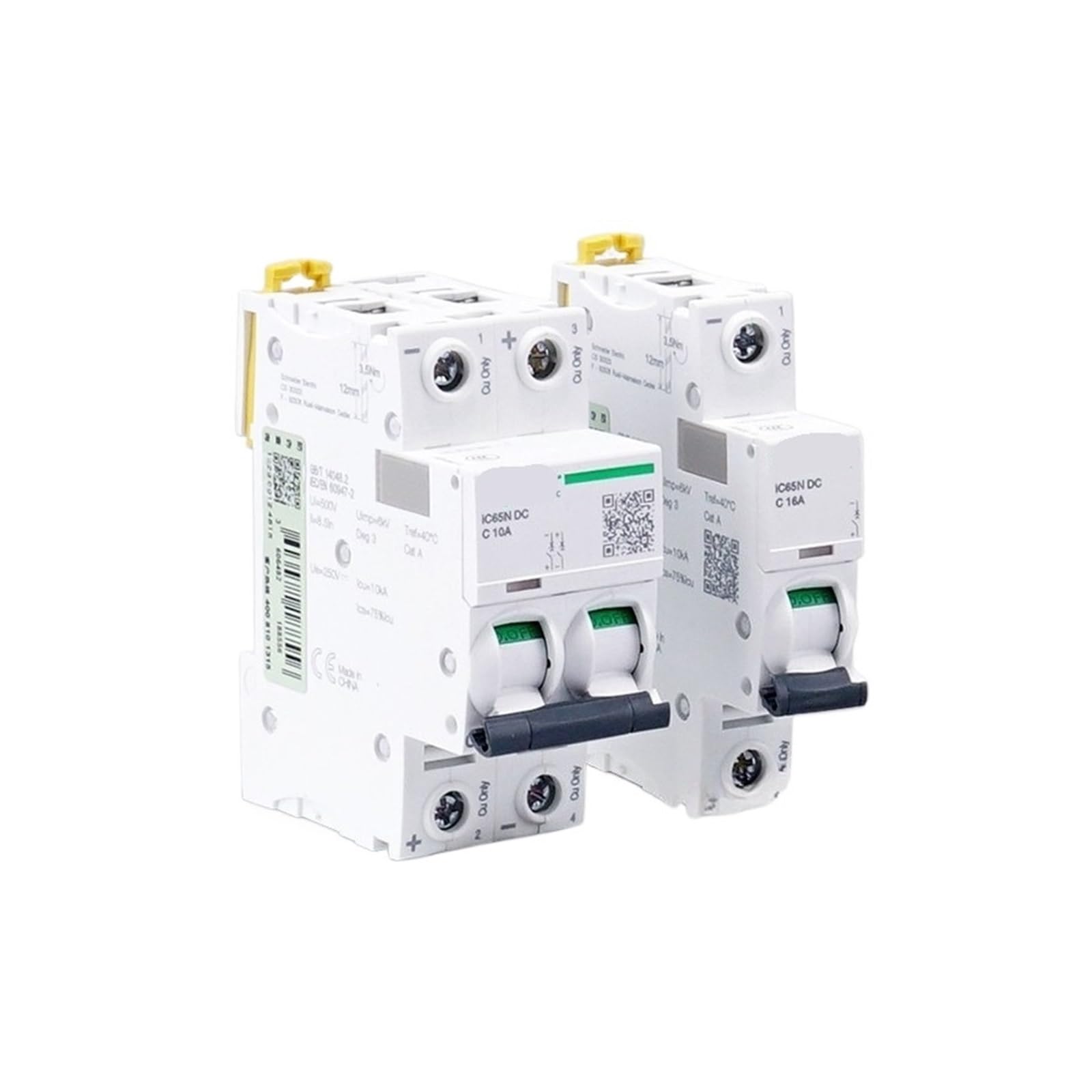 TYEXCZARF 1pcs DC Circuit Breaker IC65N-DC 1P 2P Air Switch C65N-DC C10A 16A 20A 63A(1A)