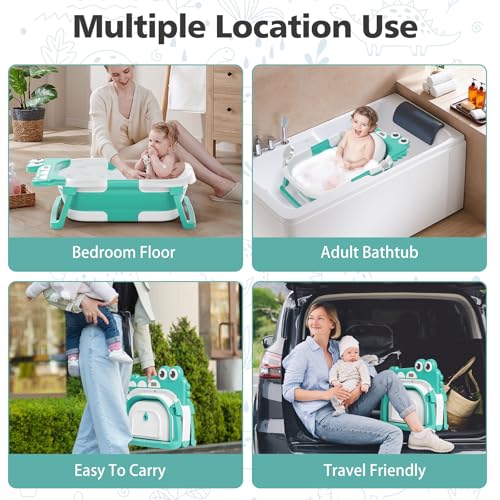 image for TPN Collapsible Baby Bathtub for Infants to Toddler with Real-time Tem