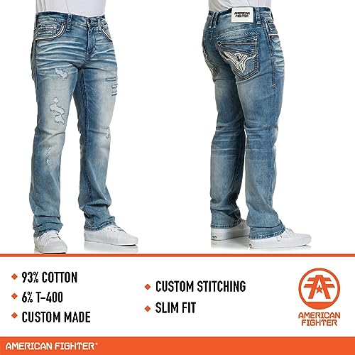 American Fighter Slim Fit Jeans for Men. Slim Straight Mens Legend Jean2