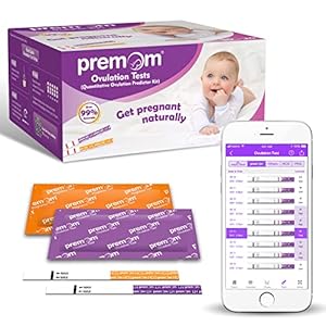 Premom Ovulation & Pregnancy Test Kit: 50 Quantitative Ovulation Strips & 20 Early Pregnancy Detction Tests Combo…