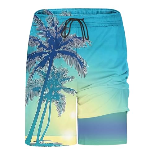 Mens Swimming Trunks with Compression Liner Fashion Print Shorts 7 inch Quick Dry Bathing Suit Anti Chafe Boardshorts4