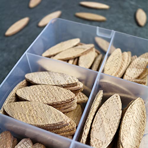 Image of TOX Flat Anchor Assortment Biscuit Wood Size P0, P10, P20 Made of Beech Wood for Stable fixings of Wooden Components, consisting of 3 Sizes, 094900200