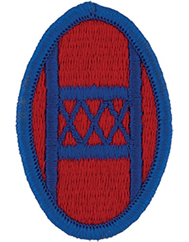 CUSTOM 30th Infantry Division 1 Rectangular Military Patch, 2.5 x 2.5 inches, Green